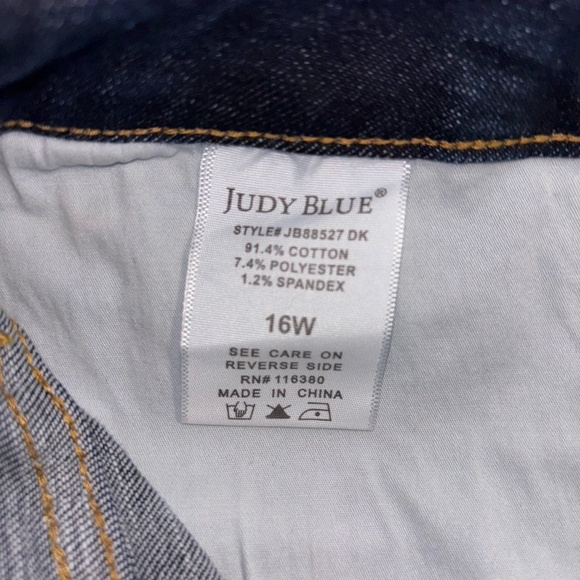 Judy Blue Jeans Womens Size 16W Dark Wash Skinny - Picture 7 of 7